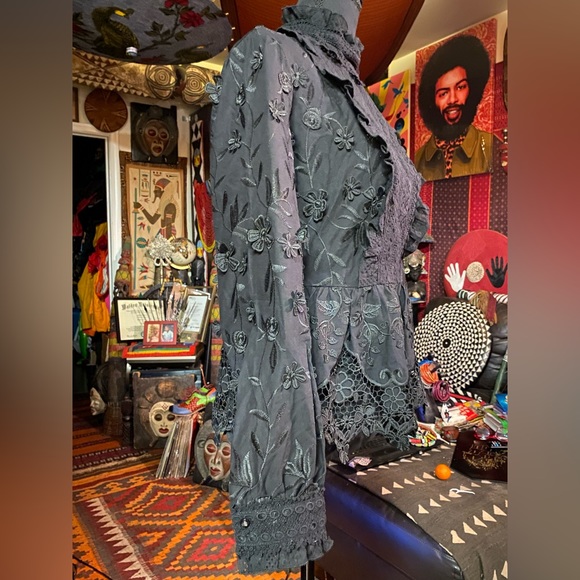 ANNA SUI x INC Victorian Style Blouse, 6 - Picture 6 of 11